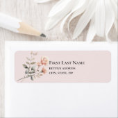 Étiquette de l'adresse de retour du Mariage Soft P (En situation)