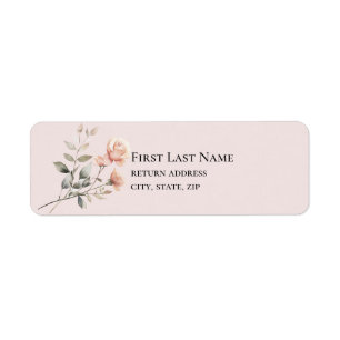 Étiquette de l'adresse de retour du Mariage Soft P