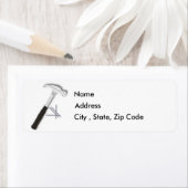 Étiquette de l'adresse de retour du marteau (En situation)