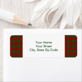 Étiquette de l'adresse de retour du Motif rouge et (En situation)