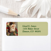 Étiquette de l'adresse de retour du Père Noël vint (En situation)