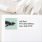 Étiquette de l'adresse de retour du pingouin de na (En situation)