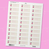 Étiquette de l'adresse de retour du pingouin migno