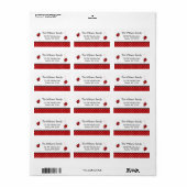 Étiquette de l'adresse de retour du point Polka Re (Feuille entière)