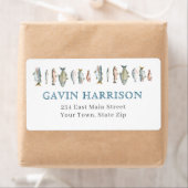 Étiquette de l'adresse de retour du poisson (En situation)