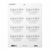 Étiquette de l'adresse de retour du poisson (Feuille entière)