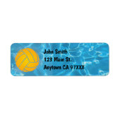 Étiquette de l'adresse de retour du Polo d'eau (Devant)