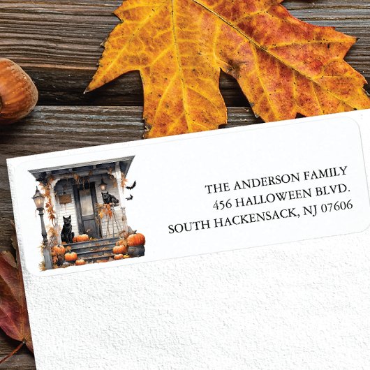 Étiquette de l'adresse de retour du port avant han