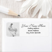 Étiquette de l'adresse de retour du poulet noir et (En situation)