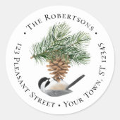 Étiquette de l'adresse de retour du poulet sur le  (Devant)