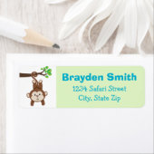 Étiquette de l'adresse de retour du singe (En situation)