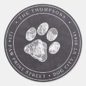 Étiquette de l'adresse de retour du tableau de bor (Devant)