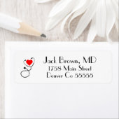 Étiquette de l'adresse de retour du travailleur de (En situation)