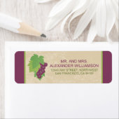 Étiquette de l'adresse de retour du vignoble (Text (En situation)