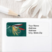 Étiquette de l'adresse de retour du vol de truites (En situation)