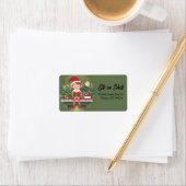 Étiquette de l'adresse de retour Elf on Shelf (En situation)