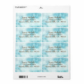 Étiquette de l'adresse de retour en marbre bleu (Feuille entière)