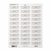 Étiquette de l'adresse de retour en marbre et or r (Feuille entière)