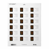 Étiquette de l'adresse de retour étoilée du Nouvel (Feuille entière)