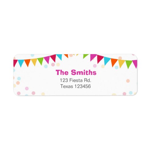 Étiquette de l'adresse de retour Fiesta Mexicaine (Devant)