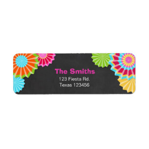 Étiquette de l'adresse de retour Fiesta Mexicaine