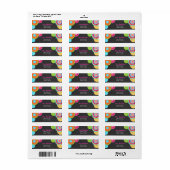 Étiquette de l'adresse de retour Fiesta Mexicaine (Feuille entière)