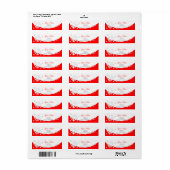 Étiquette de l'adresse de retour - Flèches de neig (Feuille entière)