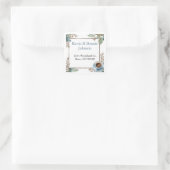 Étiquette de l'adresse de retour florale de Coffee (Sac)