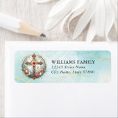 Étiquette de l'adresse de retour foi et inspiratio (En situation)