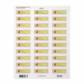 Étiquette de l'adresse de retour fraise (Feuille entière)