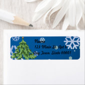 Étiquette de l'adresse de retour Happy Holiday 201 (En situation)