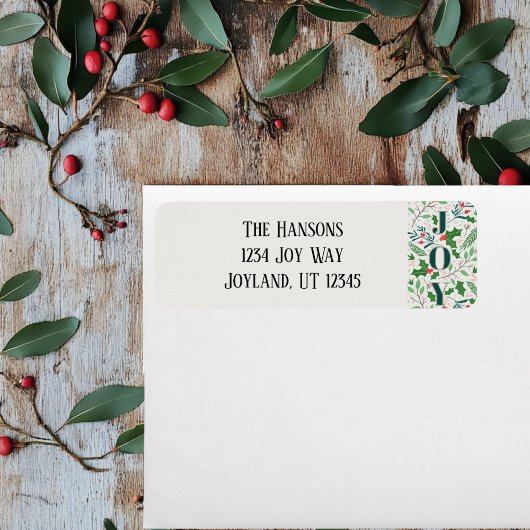 Étiquette de l'adresse de retour Holy and Joy 2