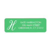 Étiquette de l'adresse de retour initiale dans Kel (Devant)