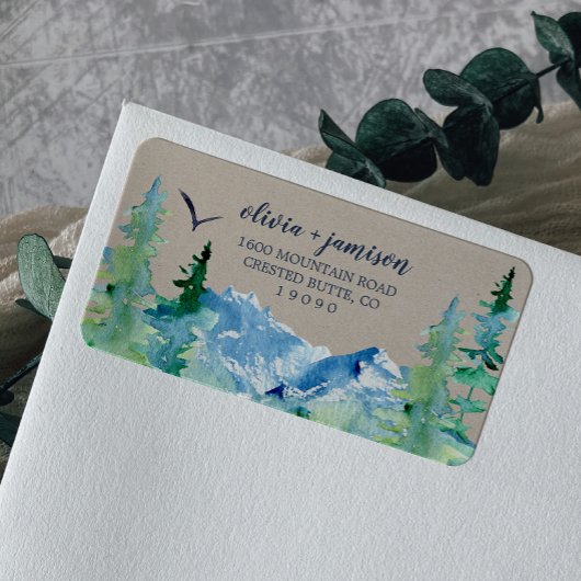 Étiquette de l'adresse de retour Kraft Rocky Mount