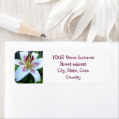 Étiquette de l'adresse de retour Lily blanche (En situation)