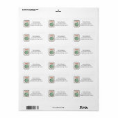 Étiquette de l'adresse de retour Mah Jongg (Feuille entière)