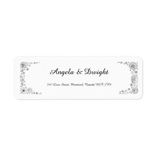 Étiquette de l'adresse de retour mariage rustique (Devant)