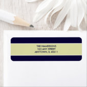 Étiquette de l'adresse de retour Marine et Tan (En situation)