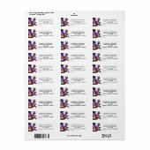 Étiquette de l'adresse de retour Monarch Dragon (Feuille entière)