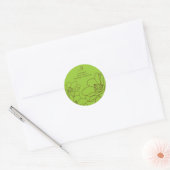 Étiquette de l'adresse de retour Monogramme - Vert (Enveloppe)