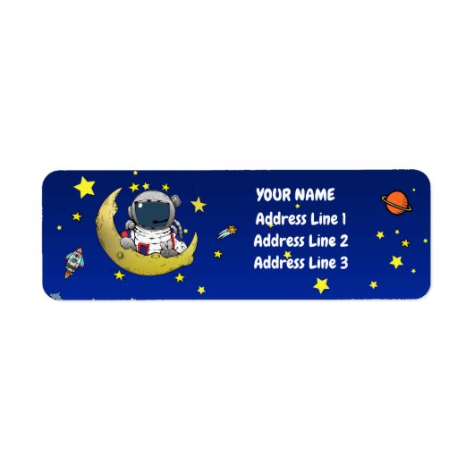 Étiquette de l'adresse de retour Moon Adventure (Devant)