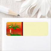 Étiquette de l'adresse de retour Palm Tree (En situation)