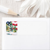 Étiquette de l'adresse de retour Patriotic America (En situation)