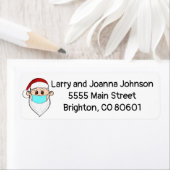 Étiquette de l'adresse de retour père Noël avec ma (En situation)