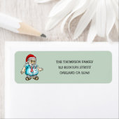 Étiquette de l'adresse de retour père Noël in Sand (En situation)