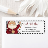 Étiquette de l'adresse de retour Père Noël primiti (En situation)