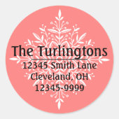 Étiquette de l'adresse de retour personnalisée du  (Devant)