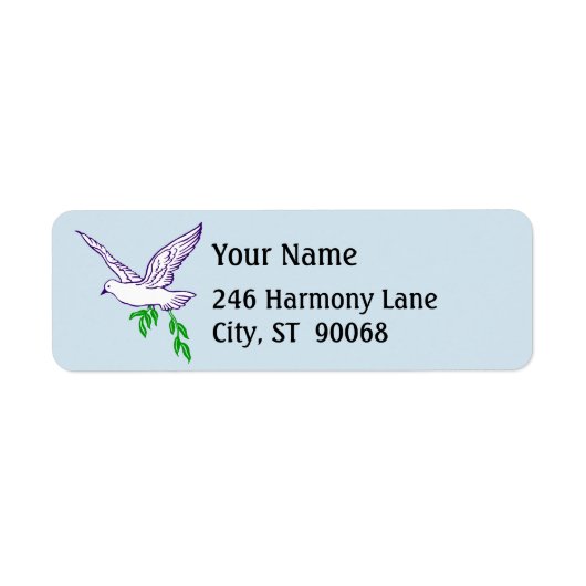 Étiquette de l'adresse de retour personnalisée Pea (Devant)