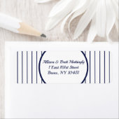 Étiquette de l'adresse de retour Pinstripe New Yor (En situation)