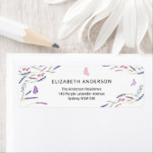 Étiquette de l'adresse de retour Purple Lavender (En situation)